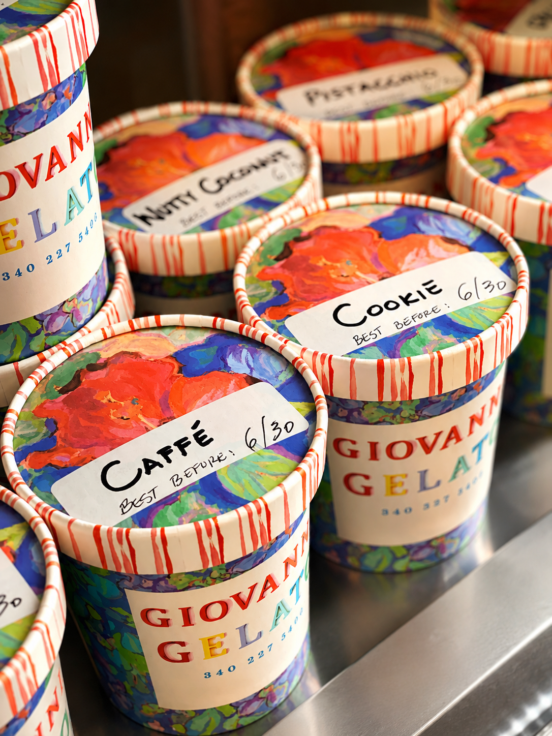 Artisan gelato pints